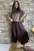 Oscar Asymmetric Hareem Skirt Pant Chocolate